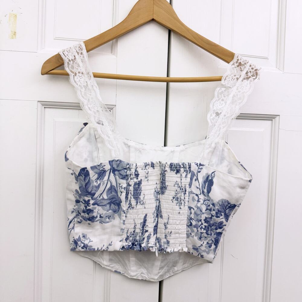 Reformation Brigitta floral-print linen corset top - Picture 9 of 15